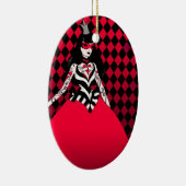Rote Königin der Herzovalverzierung Keramikornament (Rechts)