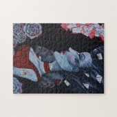 Rote Königin des Herzens Alice Wonderland Fantasy Puzzle (Horizontal)