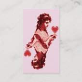 rote Königinherz-Firmennamen-Visitenkarte Visitenkarte (Rückseite)