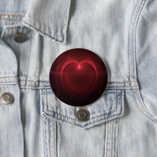 Rote Kontur Lighted Heart Over Black Artwork Button (Beispiel)
