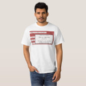 rote Konzertkarte T-Shirt (Vorne ganz)