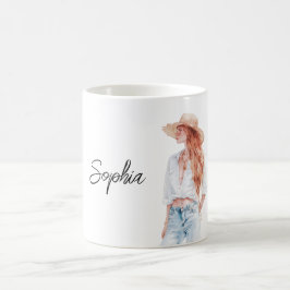 Rote Kopf Damenjeans Kaffeetasse