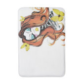 Rote Kopf-u. Schmetterlings-Bad-Matte Badematte (Vorderseite Vertikal)