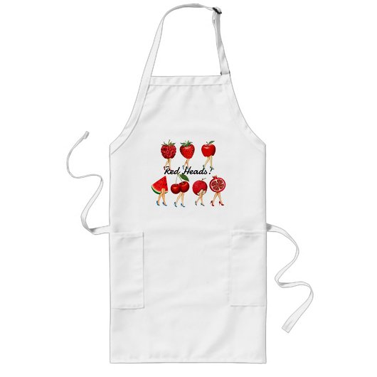 Rote Köpfe! Rotes Obst mit Ladys Legs Lange Schürze