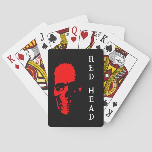 Rote Kopfspielkarten Spielkarten (Rückseite)