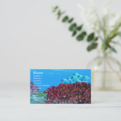 ROTE KORALE-UNTERNEHMENSKARTE VISITENKARTE (Stehend Vorderseite)