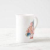 Rote Koralle mit tropischen Fischen, Porzellantasse (Vorderseite Rechts)