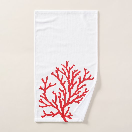 Rote Korallen-Badezimmer-Tuch-Set Badhandtuch Set (Handtuch)