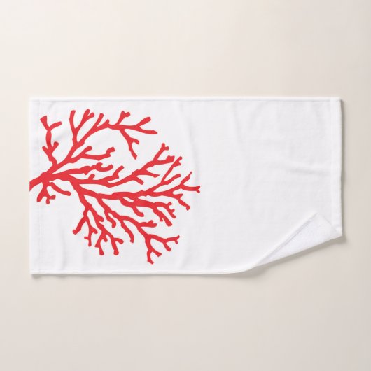 Rote Korallen-Badezimmer-Tuch-Set Badhandtuch Set (Handtuch)