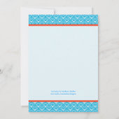 Rote Korallen-Brautparty-Einladung Einladung (Rückseite)