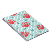 Rote Korallen-Muster 1 Notizblock (Rechte Seite)