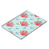 Rote Korallen-Muster 1 Notizblock (Linke Seite)