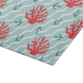 Rote Korallen-Muster 1 Schneidebrett (Ecke)