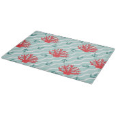 Rote Korallen-Muster 1 Schneidebrett (Ecke)