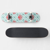 Rote Korallen-Muster 1 Skateboard (Horizontal)