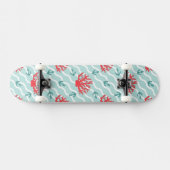 Rote Korallen-Muster 1 Skateboard (Horizontal)