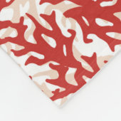 Rote Korallen-Muster 2 Fleecedecke (Ecke)