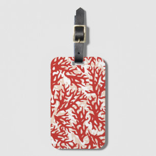 Rote Korallen-Muster 2 Gepäckanhänger