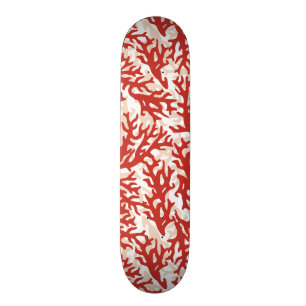 Rote Korallen-Muster 2 Skateboard