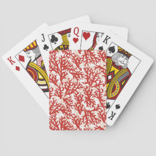 Rote Korallen-Muster 2 Spielkarten