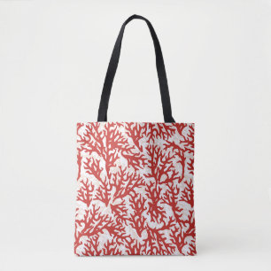 Rote Korallen-Muster 2 Tasche