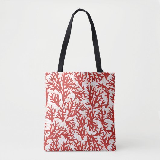 Rote Korallen-Muster 2 Tasche (Vorderseite)