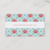 Rote Korallen-Muster Visitenkarte (Rückseite)