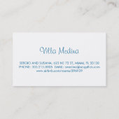 Rote Korallen-Strand-Visitenkarte Visitenkarte (Rückseite)