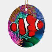 Rote Korallenriff Clownfish Verzierung Keramik Ornament (Links)