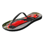 Rote Korvette C7 Chevrolet Badesandalen (Schrägansicht)