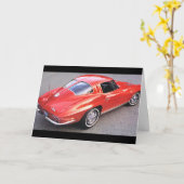 Rote Korvette des Vaters Karte (Gelbe Blume)