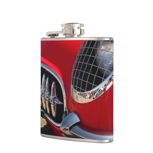 Rote Korvette ~ Flasche Flachmann (Links)