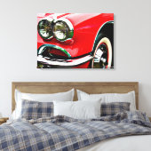 Rote Korvette-Scheinwerfer Leinwanddruck (Insitu (Schlafzimmer))