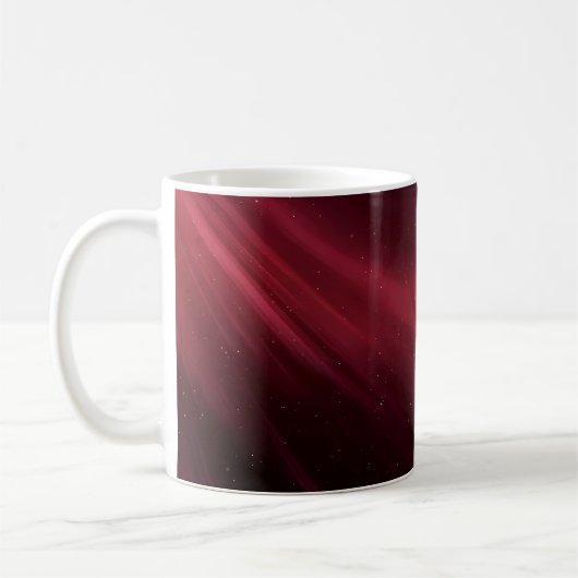 Rote kosmische Staubfläche Schönheit Kaffeetasse (Links)