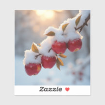 Rote, köstliche Äpfel im Schnee