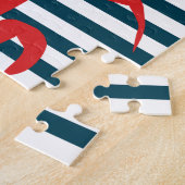 Rote Krabbe auf Seestreifen Puzzle (Seite)