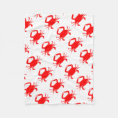 Rote Krabbe Fleecedecke (Vorderseite)