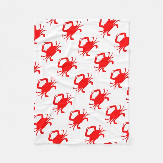 Rote Krabbe Fleecedecke (Vorderseite)