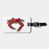 Rote Krabbe Gepäckanhänger (Vorderseite horizontal)
