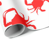 Rote Krabbe Geschenkpapier (Rolleneckpunkt)