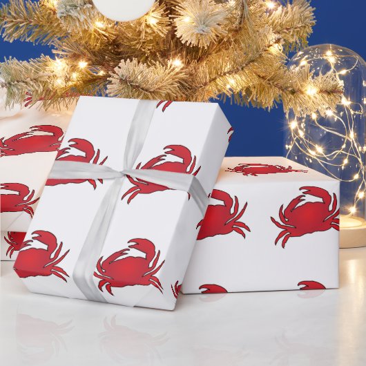 Rote Krabbe Geschenkpapier (Feiertage)