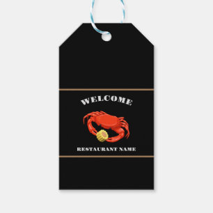 Rote Krabbe Mais Meeresfrüchte Restaurant Name Geschenkanhänger