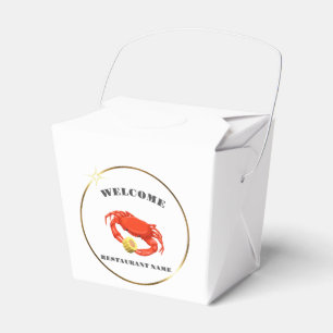 Rote Krabbe Mais Meeresfrüchte Restaurant Name Geschenkschachtel