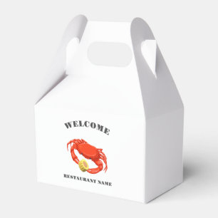 Rote Krabbe Mais Meeresfrüchte Restaurant Name Geschenkschachtel
