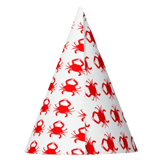 Rote Krabbe Partyhütchen (Rückseite)