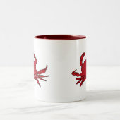 Rote Krabbe Zweifarbige Tasse (Mittel)