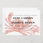 Rote Krabben-Einladung Einladung (Vorne/Hinten)