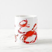 Rote Krabben-Parade Kaffeetasse (Mittel)