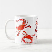 Rote Krabben-Parade Kaffeetasse (Links)