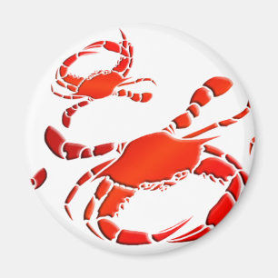 Rote Krabben-Parade Magnet